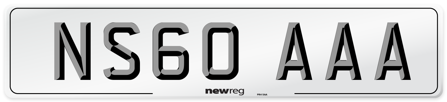 NS60 AAA Number Plate from New Reg